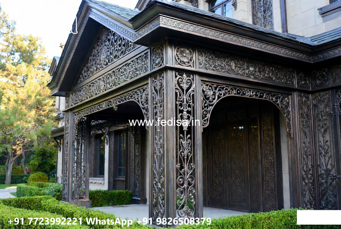 Elegant Iron Design for Villa Front Elevation No-1507