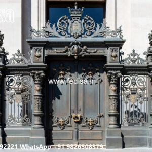 Villa Elevation Iron Design with Contemporary Architecture No-1534