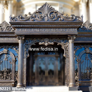 Elegant Villa Elevation Iron Mesh Concepts No-1536