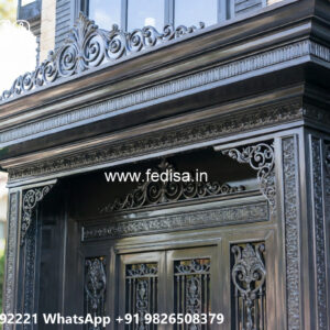 Elegant Villa Elevation Iron Feature Concepts No-1557