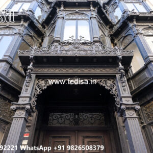 Villa Elevation Iron Design with Contemporary Metal Appeal No-1559