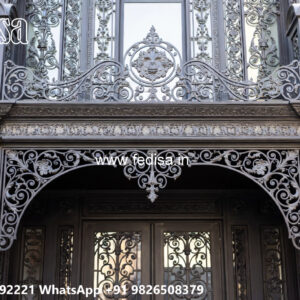 Modern Villa Exterior Iron Geometric Designs No-1572