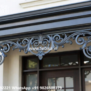 Stylish Iron Cladding Design for Villa Elevation No-1573