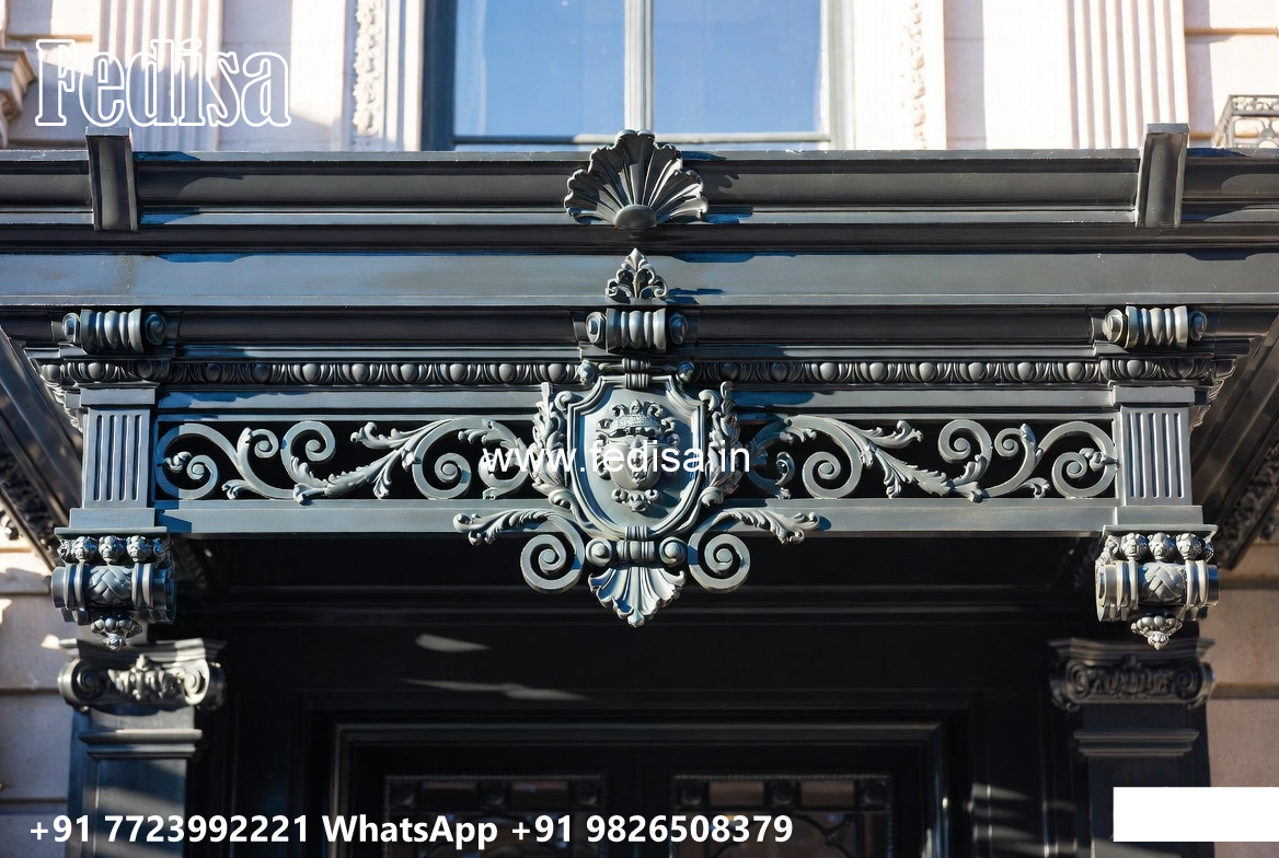 Luxury Villa Elevation Iron Structural Beauty No-1575