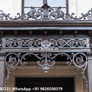 Villa Elevation Iron Design with Elegant Front Patterns No-1583