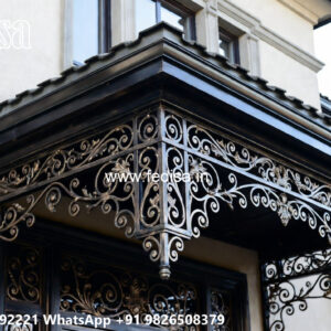 Villa Elevation Iron Design with Artistic Luxury Appeal No-1586