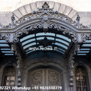 Modern Villa Elevation Iron Decorative Roof No-1594