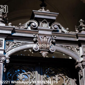 Villa Elevation Iron Design with Elegant Structural Finish No-1596