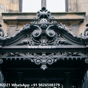 Elegant Villa Exterior Iron Panel Ideas No-1602