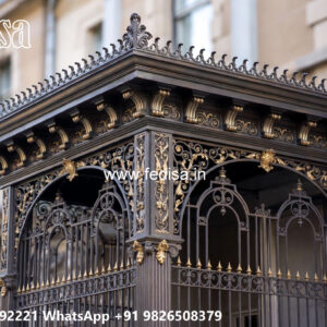 Luxury Villa Elevation Iron Framework Ideas No-1610
