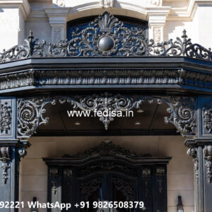 Villa Elevation Iron Design with Elegant Front Concepts No-1641
