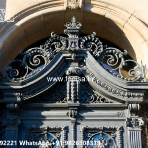 Villa Elevation Iron Design with Attractive Structural Style No-1658