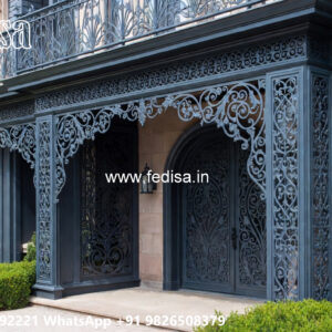 Modern Villa Elevation Iron Decorative Facade Ideas No-1701