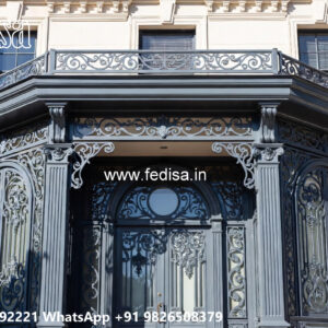 Modern Villa Exterior Iron Structural Detailing No. 1734