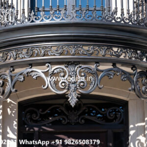 Villa Elevation Iron Design with Stylish Luxury Roofing No-1767