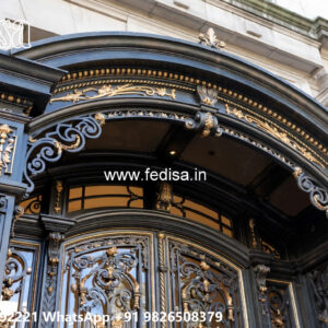 Villa Elevation Iron Design with Artistic Structural Appeal No-1825