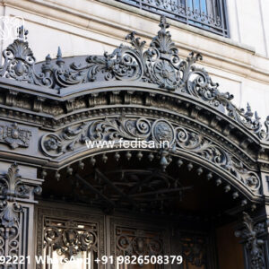 Villa Elevation Iron Design with Artistic Front Framework No-1841