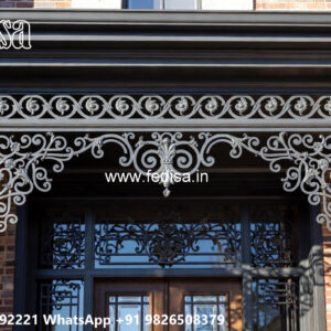 Villa Elevation Iron Design with Stylish Outdoor Framework No-1845