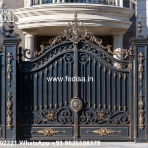 Villa Elevation Iron Design with Artistic Modern Appeal No-1858