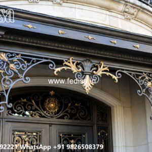 Villa Elevation Iron Design with Attractive Structural Appeal No-1862
