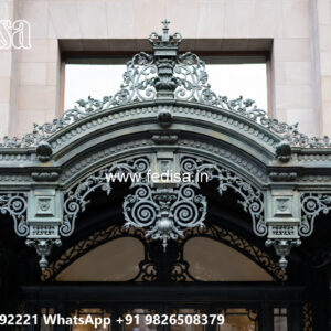 Contemporary Villa Front Iron Structural Inspirations No-1976