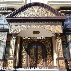 Villa Elevation Iron Design with Artistic Structural Concepts No-1982