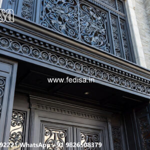 Contemporary Iron Elevation Design for Villas No-2023