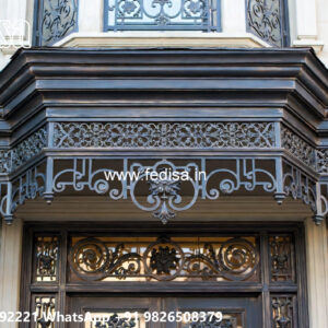House Elevation Iron Design with Elegant Detailing No-2024