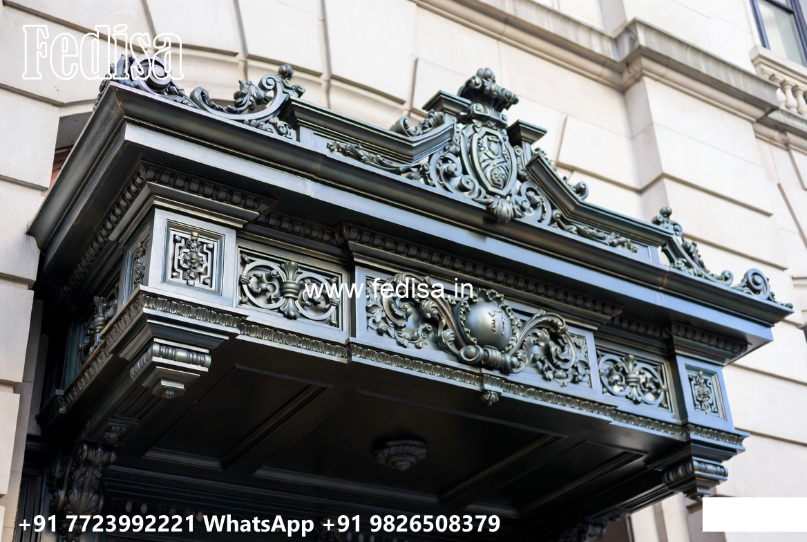 House Elevation Iron Design with Geometric Patterns No-2030