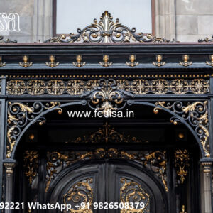 House Elevation Iron Design with Artistic Patterns No-2045