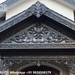 Modern House Elevation Iron Mesh Design No-2056