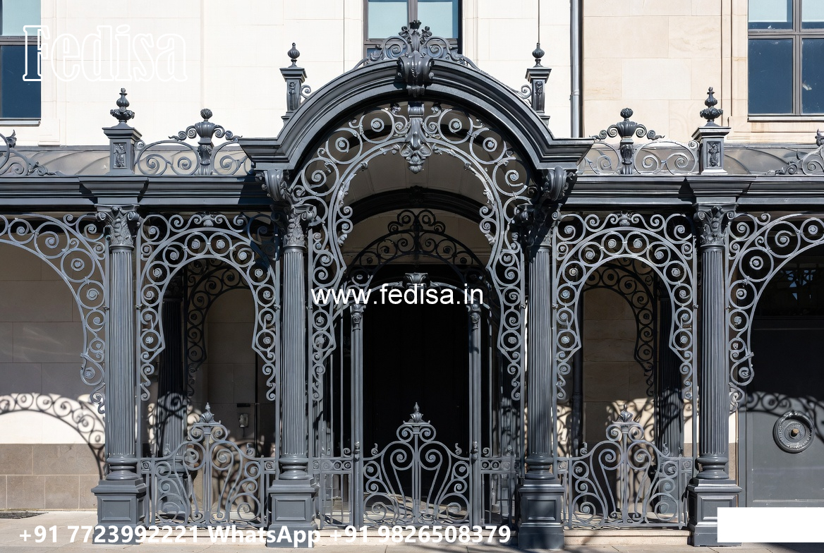 Attractive House Elevation Iron Work Patterns No-2063