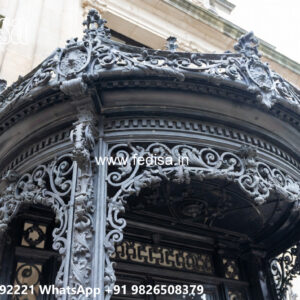 Decorative Iron Wall House Elevation Design No-2082