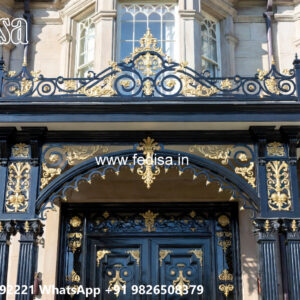 House Elevation Iron Design with Artistic Exterior Style No-2084