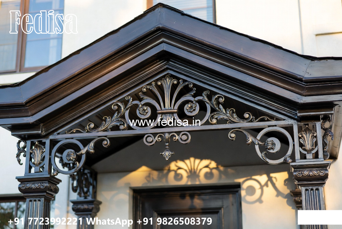 Decorative Iron Art Exterior House Design No-2126