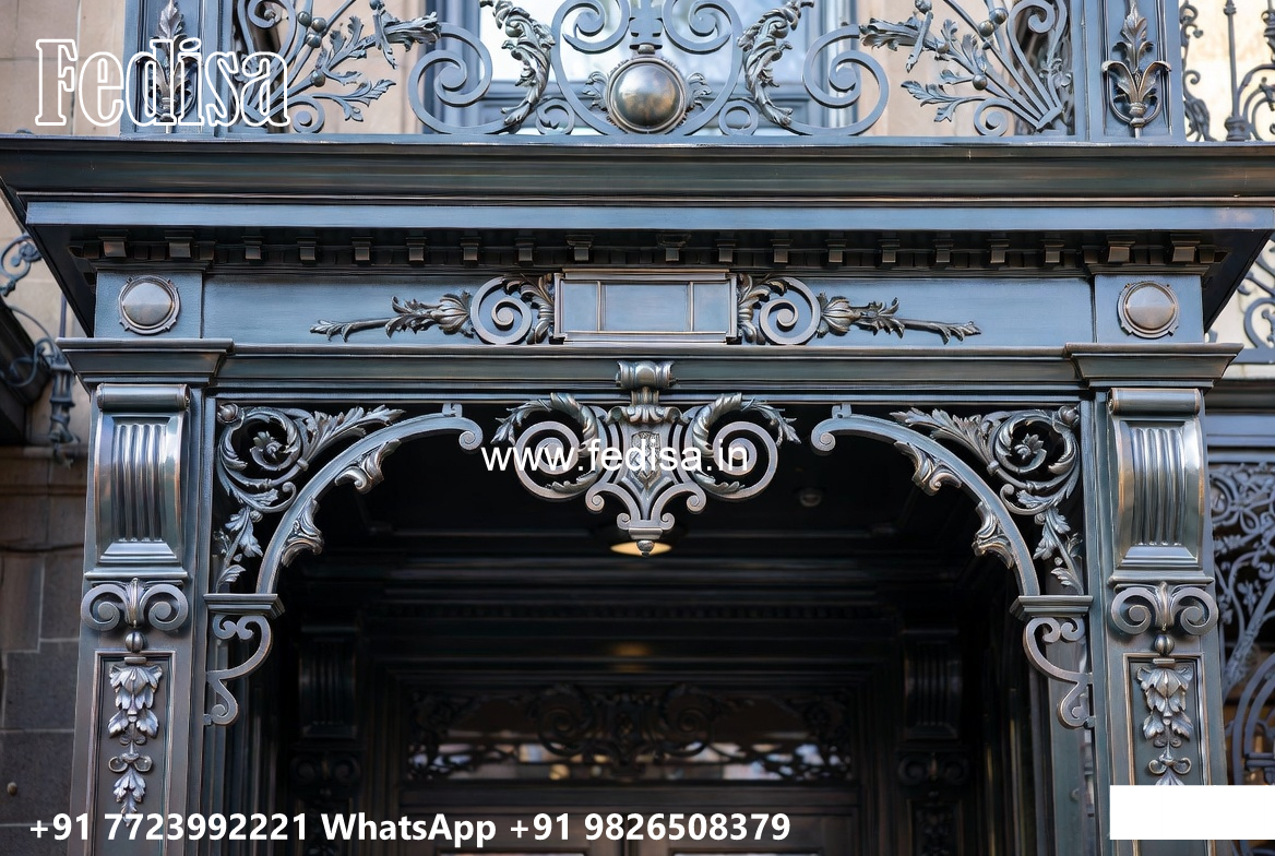 House Elevation Iron Design with Stylish Structural Layout No-2138