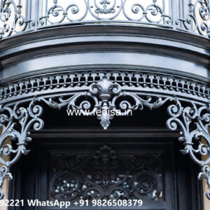 House Elevation Iron Design with Stylish Balcony Patterns No-2158