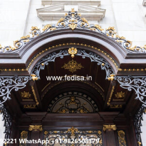 House Elevation Iron Design with Stylish Front Framework No-2191