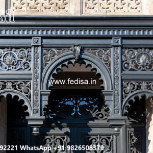 Stylish Iron Elevation Design for Contemporary Villas No-2202