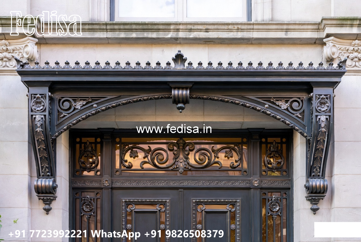 House Elevation Iron Design with Stylish Decorative Grill No-2233