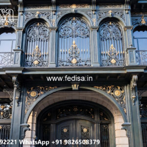 House Elevation Iron Design with Modern Artistic Features No-2318