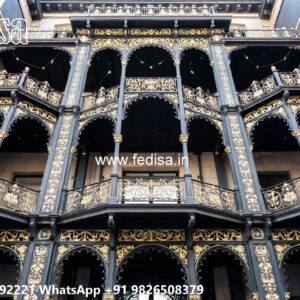 House Elevation Iron Design with Stylish Geometric Concepts No-2370