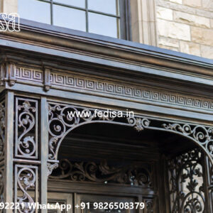 House Elevation Iron Design with Elegant Architectural Features No-2373
