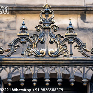 House Elevation Iron Design with Stylish Structural Framework No-2376
