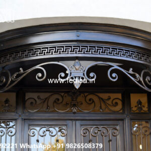 Decorative Iron Front Exterior House Design No-2401