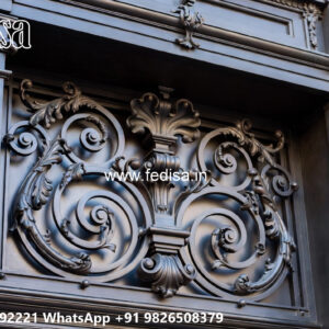 House Elevation Iron Design with Stylish Artistic Panels No-2406