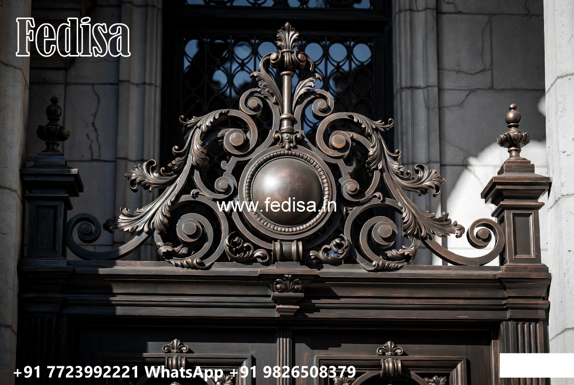 House Elevation Iron Design with Elegant Decorative Roofing No-2426