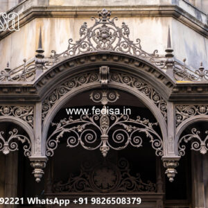 Villa Elevation Iron Design with Stylish Patterns No-2511