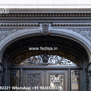 Villa Elevation Iron Design with Artistic Patterns No-2520