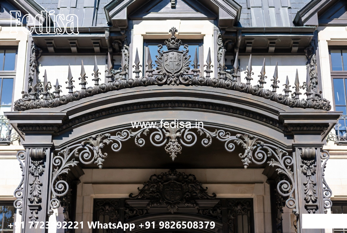 Contemporary Villa Exterior Iron Patterns No-2549